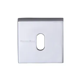 54 x 54mm Square Keyhole Escutcheon Concealed Fix