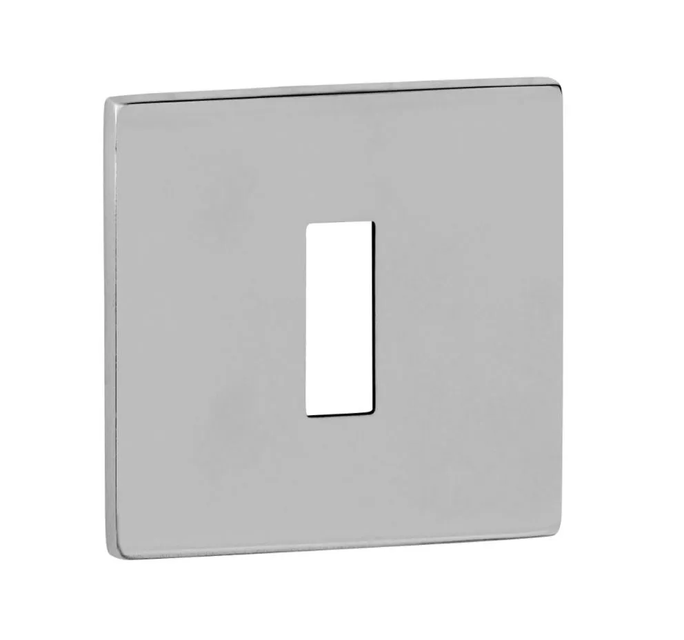 Atlantic Tupai Slim Square Key Escutcheon (Polished Chrome)