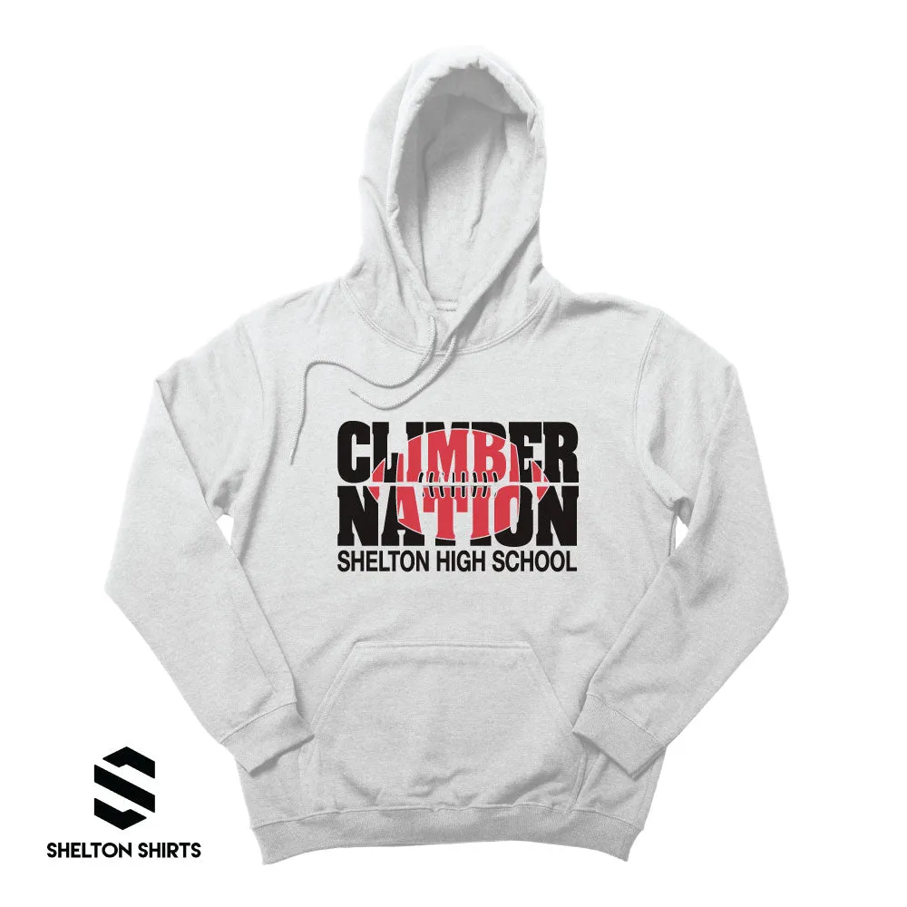 Climber Nation Football Knockout Red Hoodie Sweatshirt