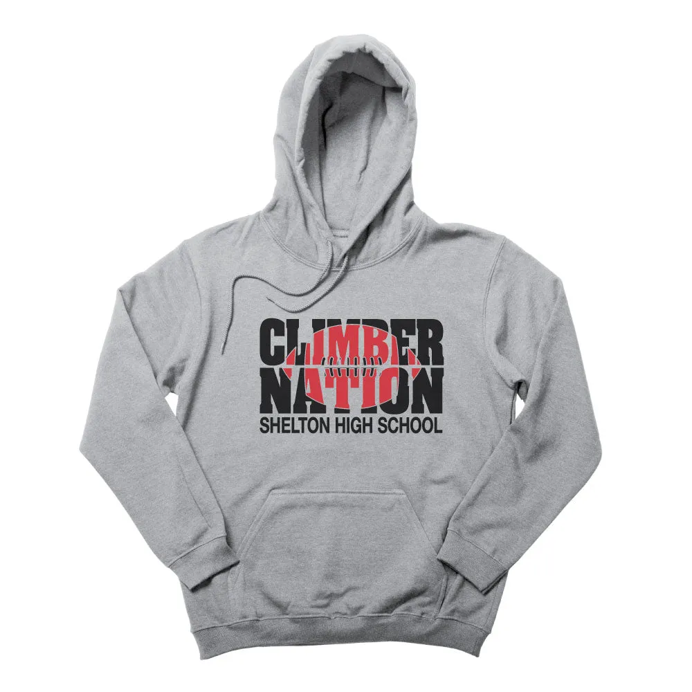 Climber Nation Football Knockout Red Hoodie Sweatshirt