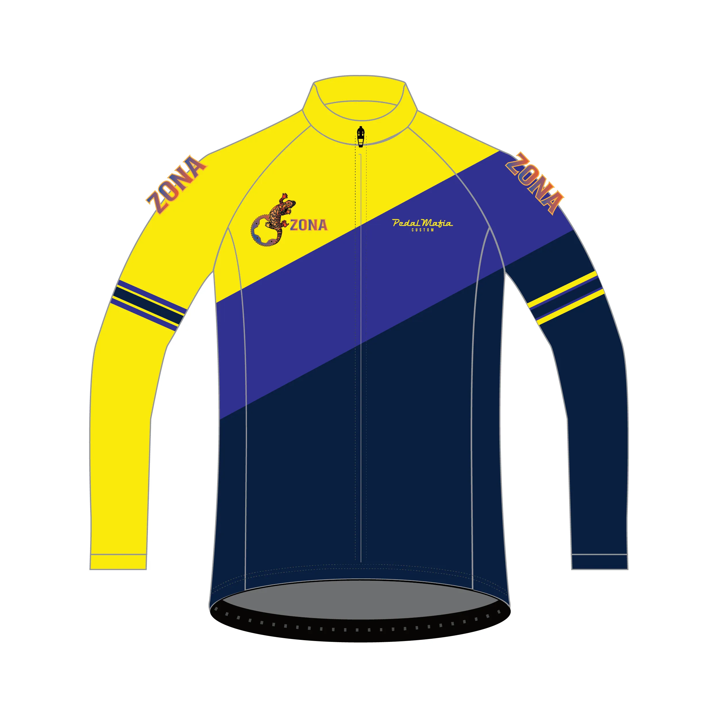 Custom Thermal Jacket - Zona Cycling Yellow