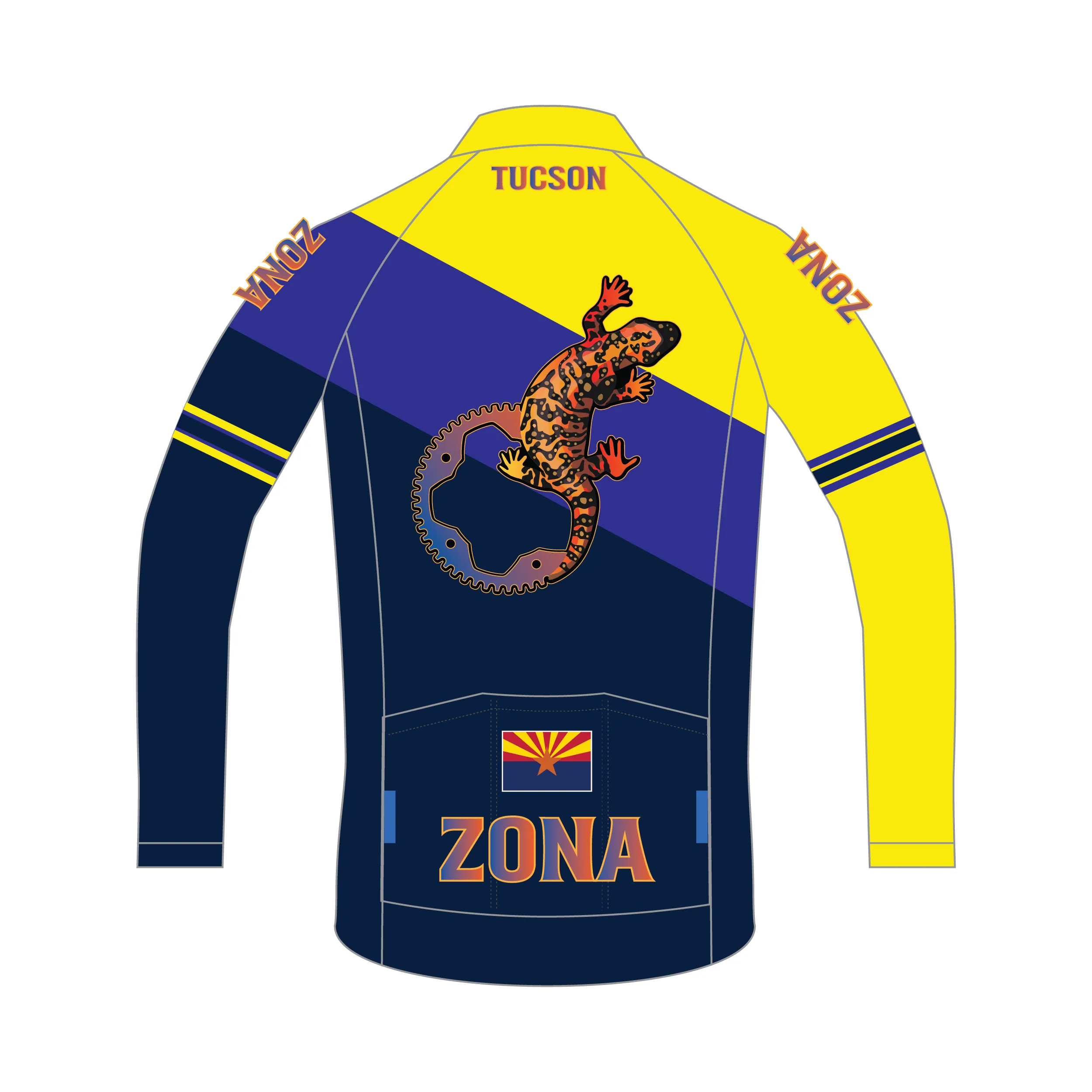 Custom Thermal Jacket - Zona Cycling Yellow