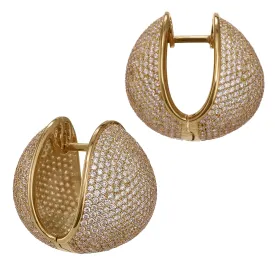 Diamond Pave Chunky Ball Statement Earrings