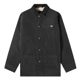 Dickies Stonewashed Duck Unlined Chore Coat Stonewashed Black