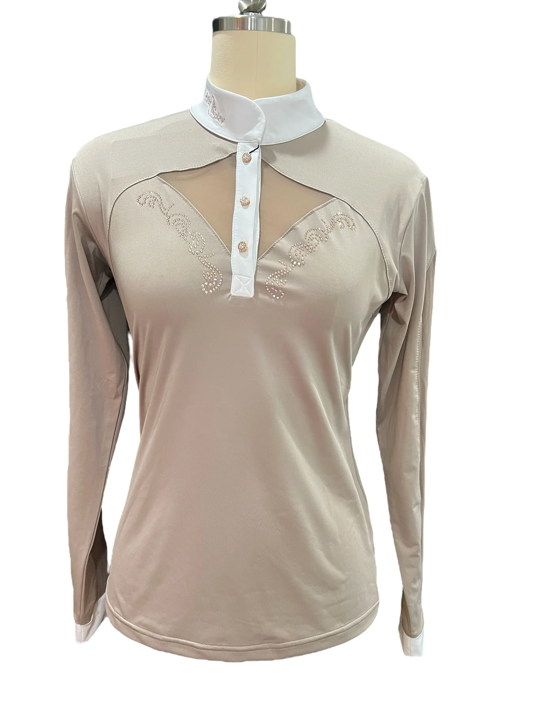 Fair Play Competition Shirt Long Sleeve CATHRINE ROSEGOLD M New w/Tags