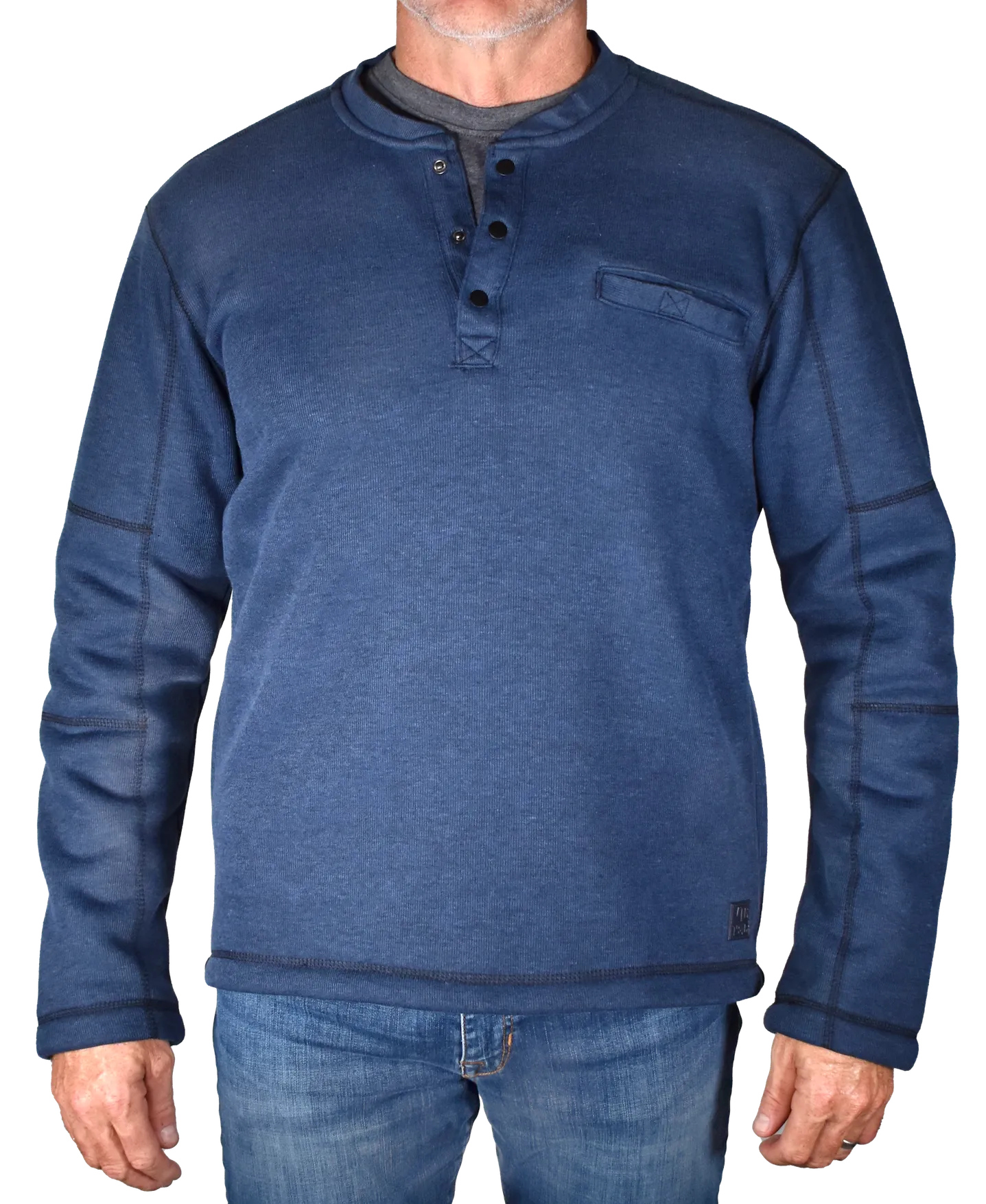 Fleece Lined Rib Henley