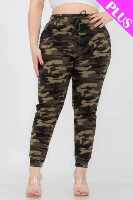 French Terry Camo Print Joggers