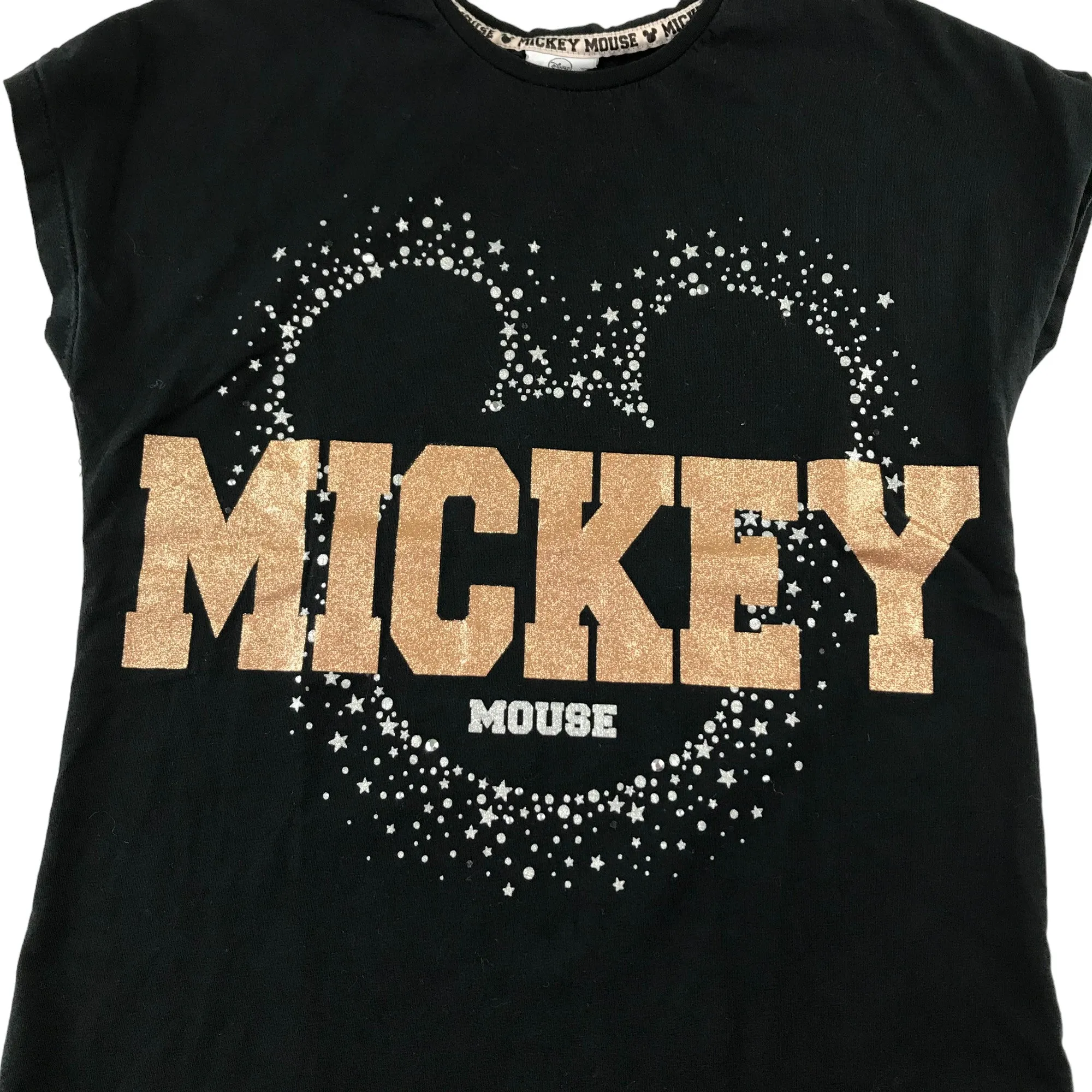 George t-shirt 11-12 years black short sleeve glittery Mickey Mouse cotton