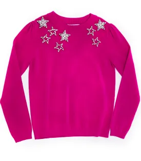 Magenta Starry Sweater