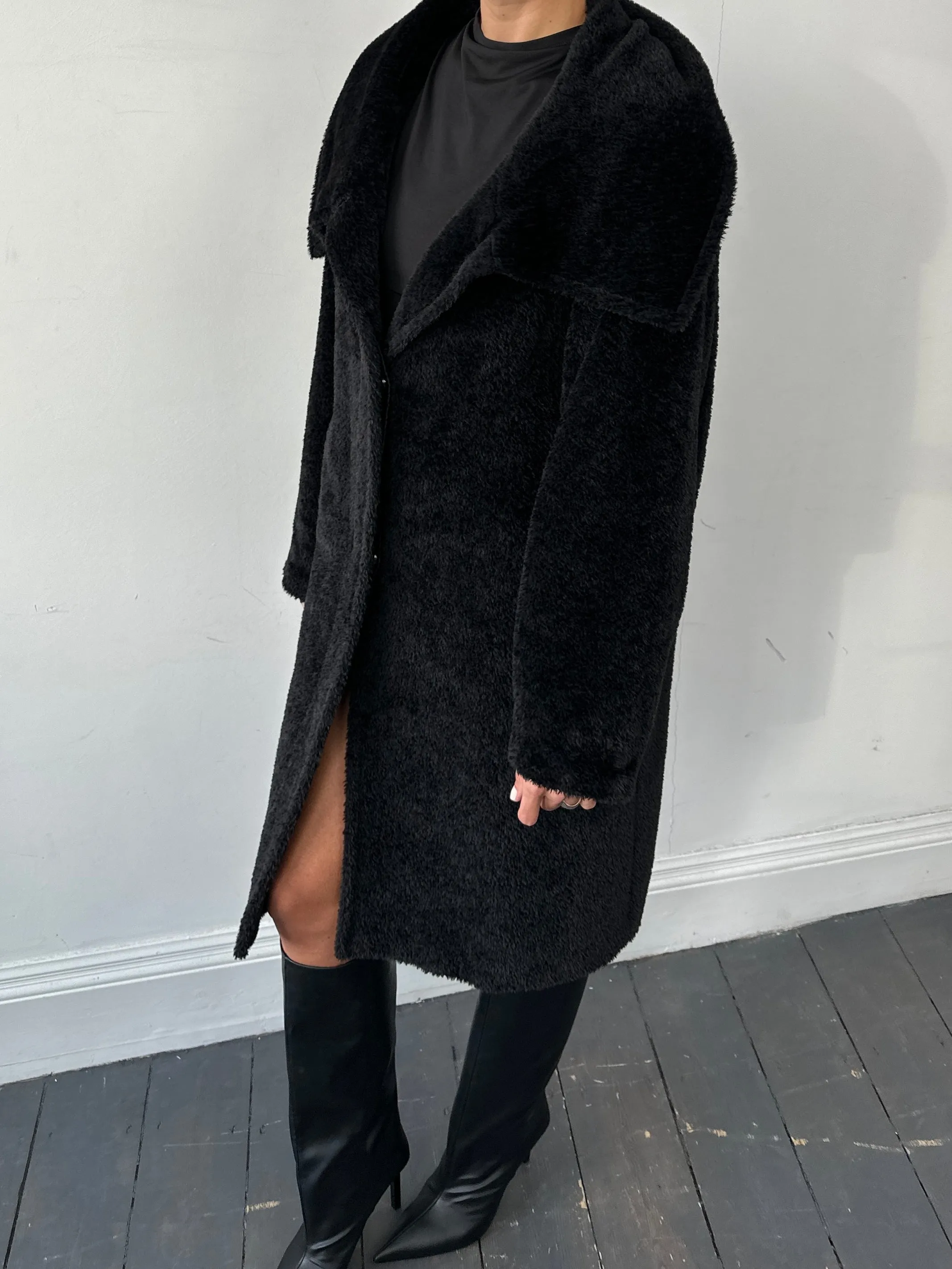 Max Mara Alpaca Virgin Wool Teddy Coat - M/L