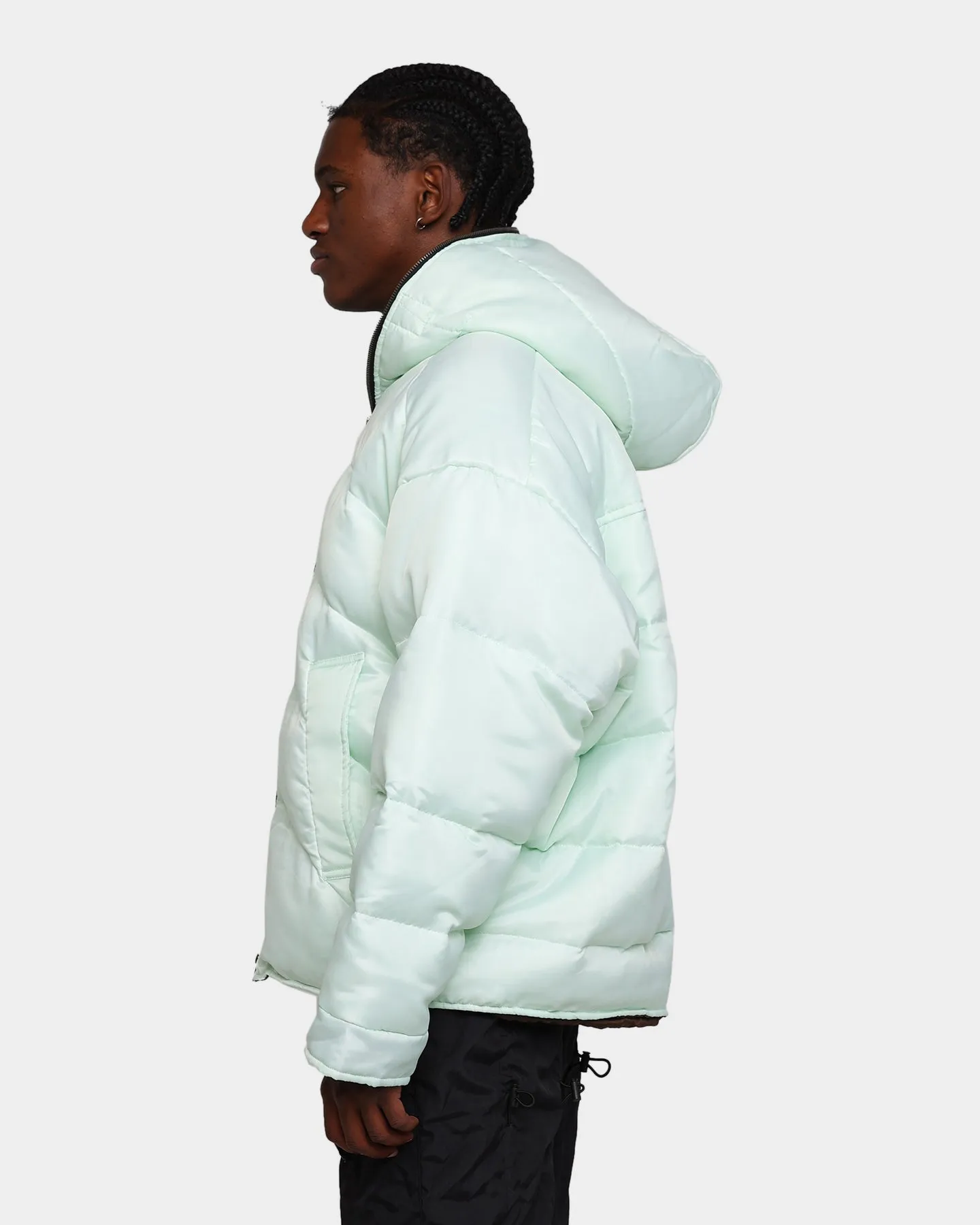 MNML Reversible Full Zip Puffer Jacket Mint