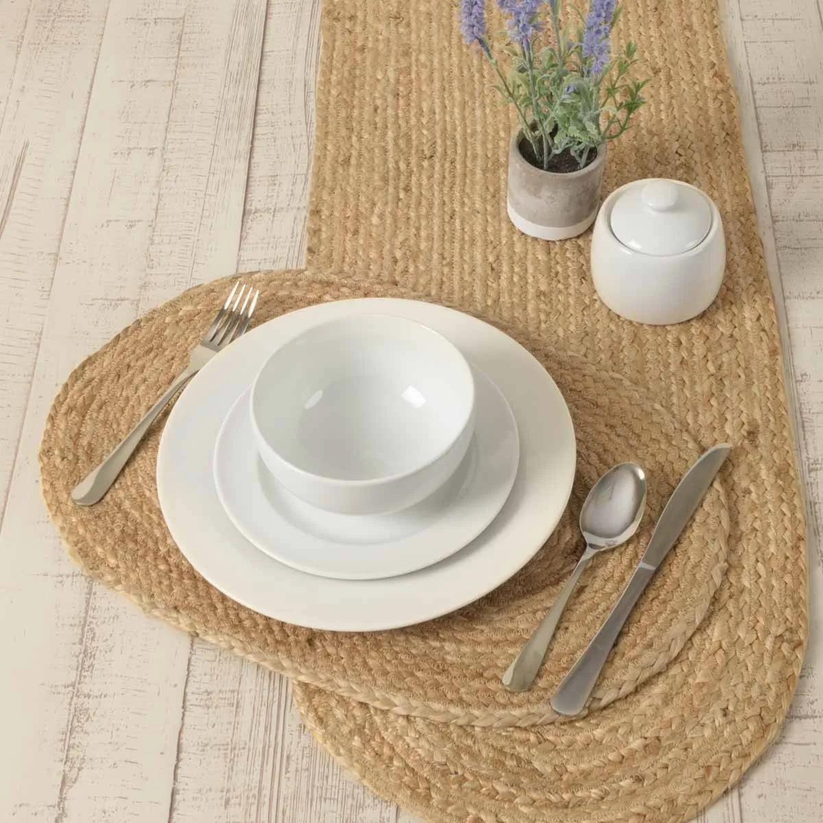 Natural Braided Placemat 12x18" - Set of 6