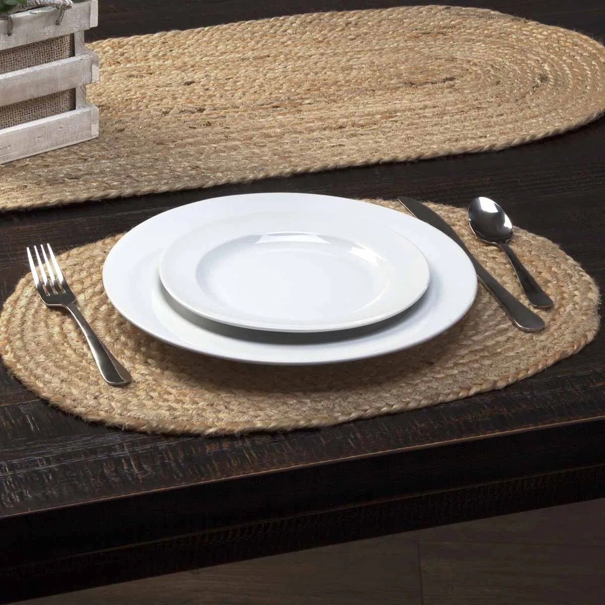 Natural Braided Placemat 12x18" - Set of 6