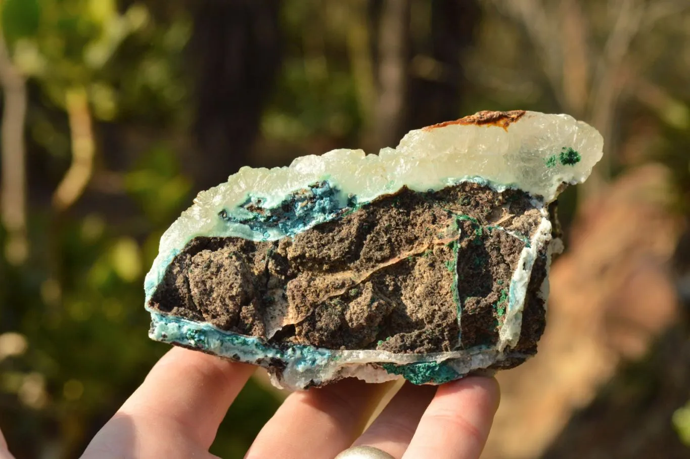 Natural Drusy Crystalline Chrysocolla With Malachite & Black Heterogenite x 8 From Likasi, Congo