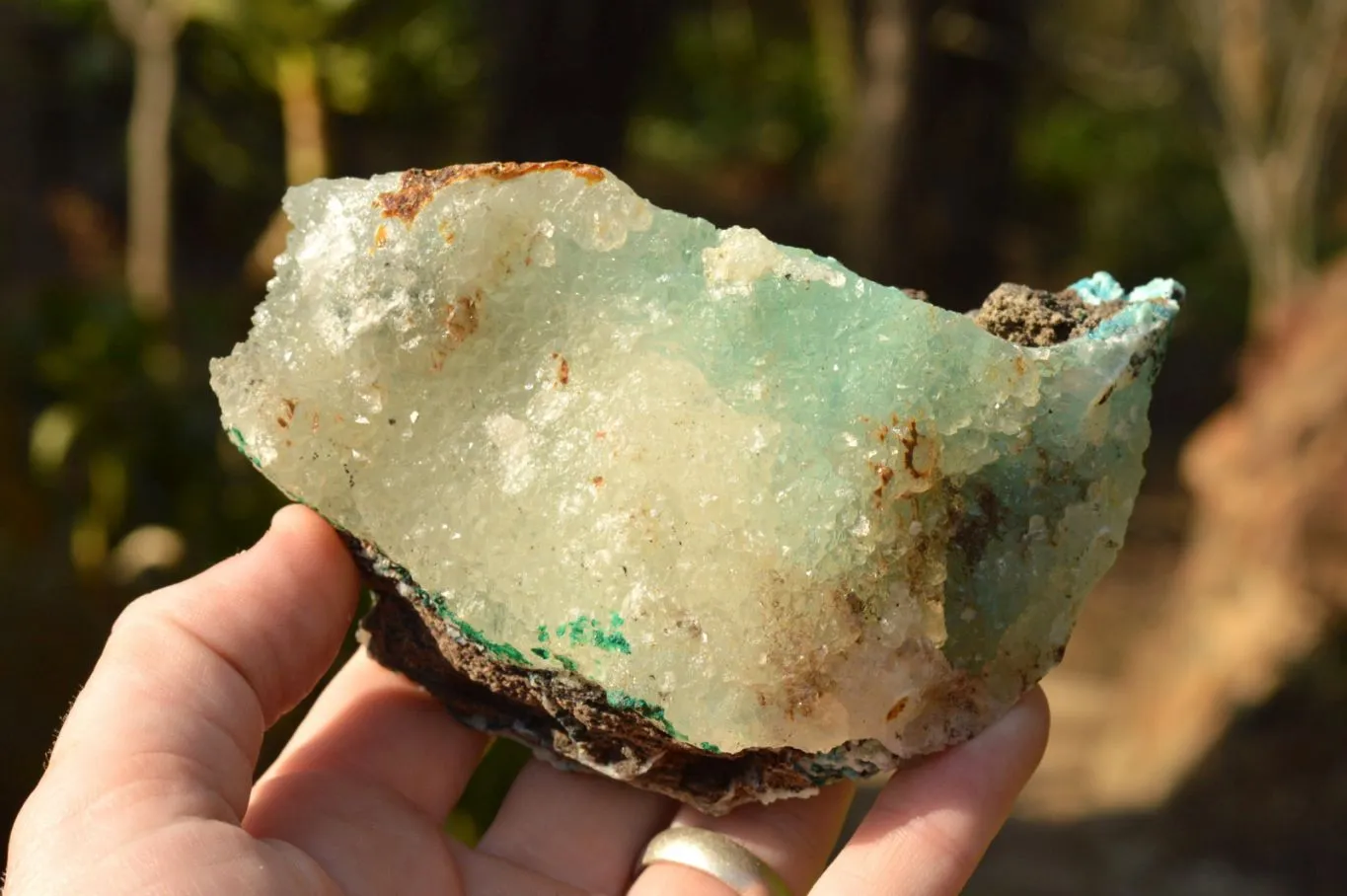 Natural Drusy Crystalline Chrysocolla With Malachite & Black Heterogenite x 8 From Likasi, Congo