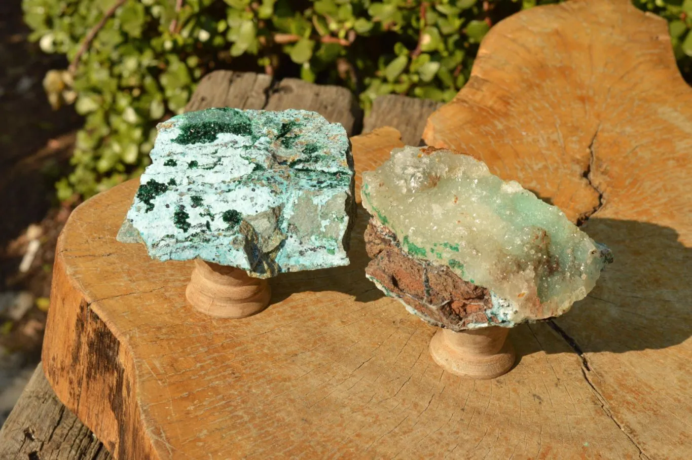 Natural Drusy Crystalline Chrysocolla With Malachite & Black Heterogenite x 8 From Likasi, Congo