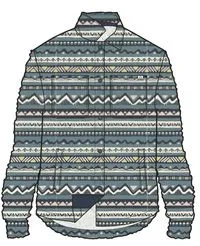 Orion Recycled Sherpa-Lined Polar Fleece Shirt - Mountain Geo Arctic