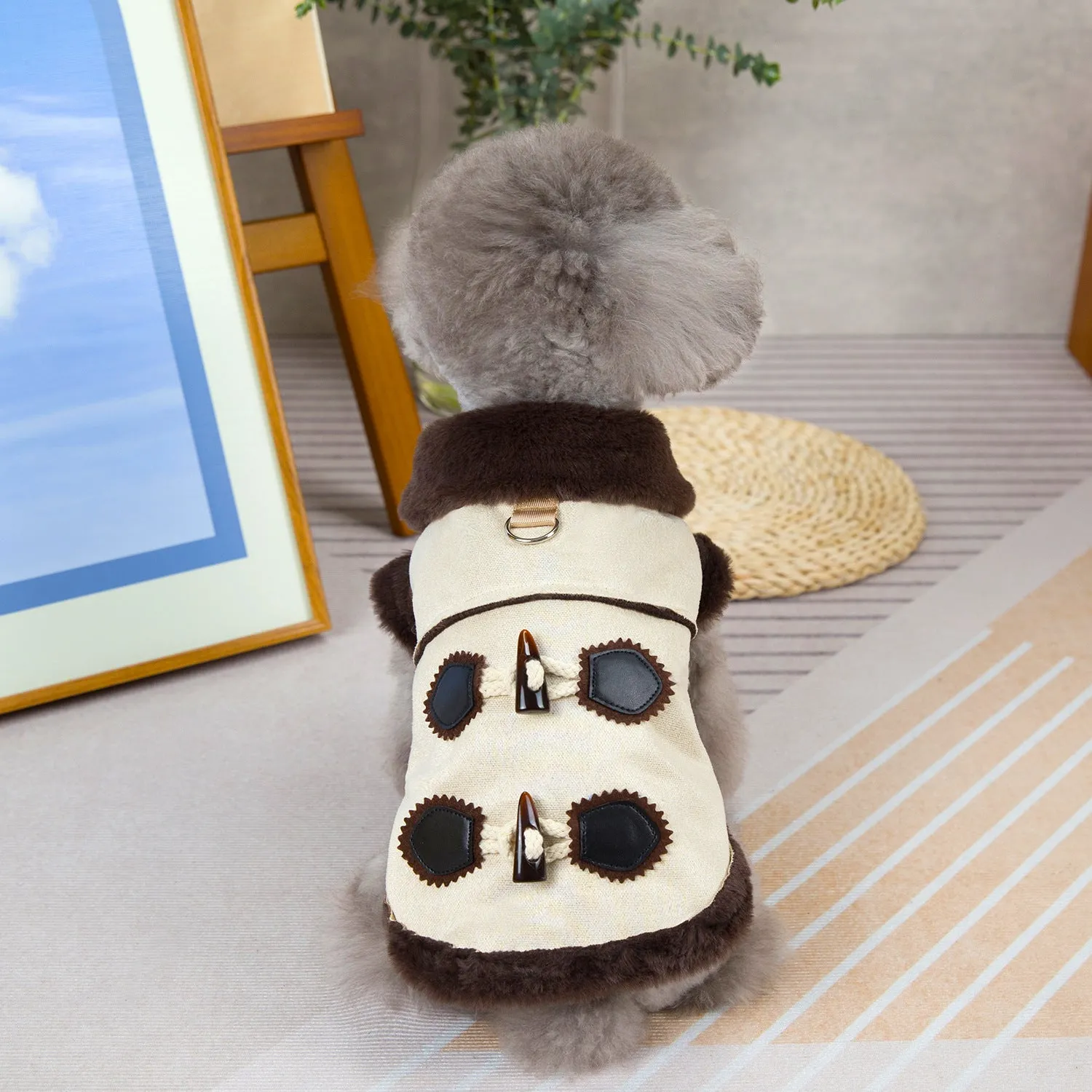 Pet Clothes | Suede Horn Coat for Dogs and Cats | 2024 New Autumn and Winter Teddy Pet Clothing