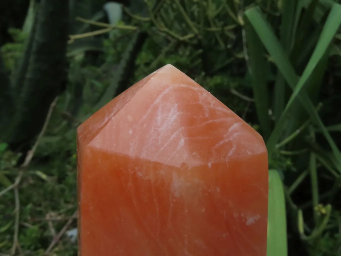 Polished A Grade Orange Twist Calcite Crystal Tower x 1 From Maevantanana, Madagascar