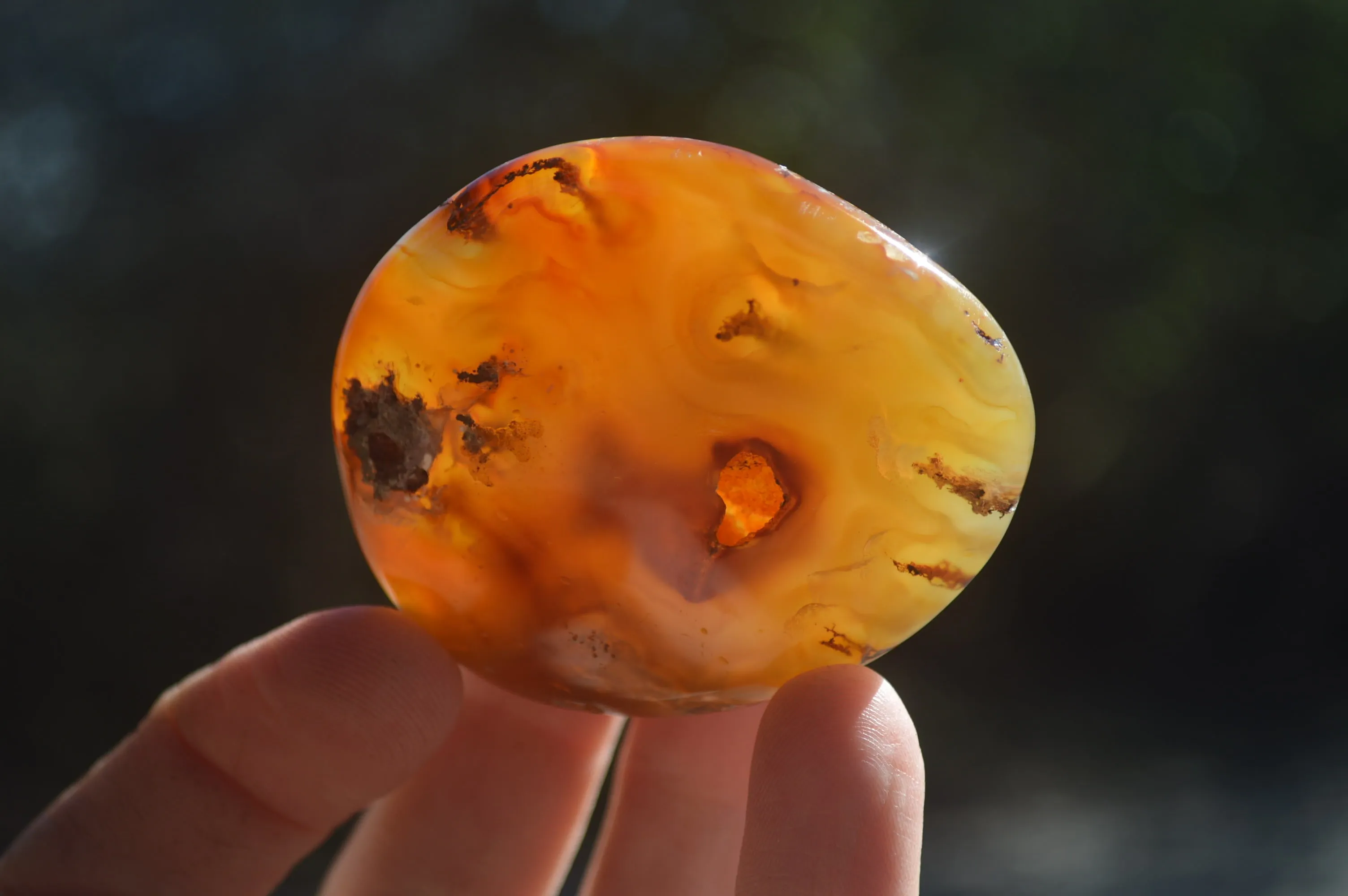 Polished Carnelian Palm Stones x 24 From Madagascar