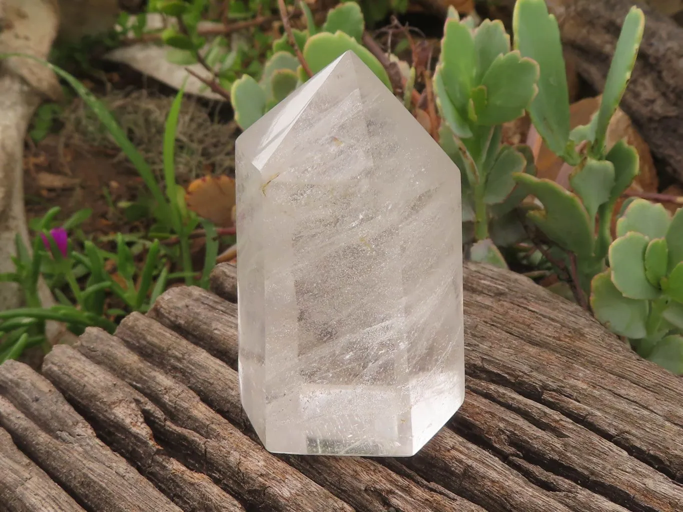 Polished Clear Quartz Crystal Points x 4 From Madagascar