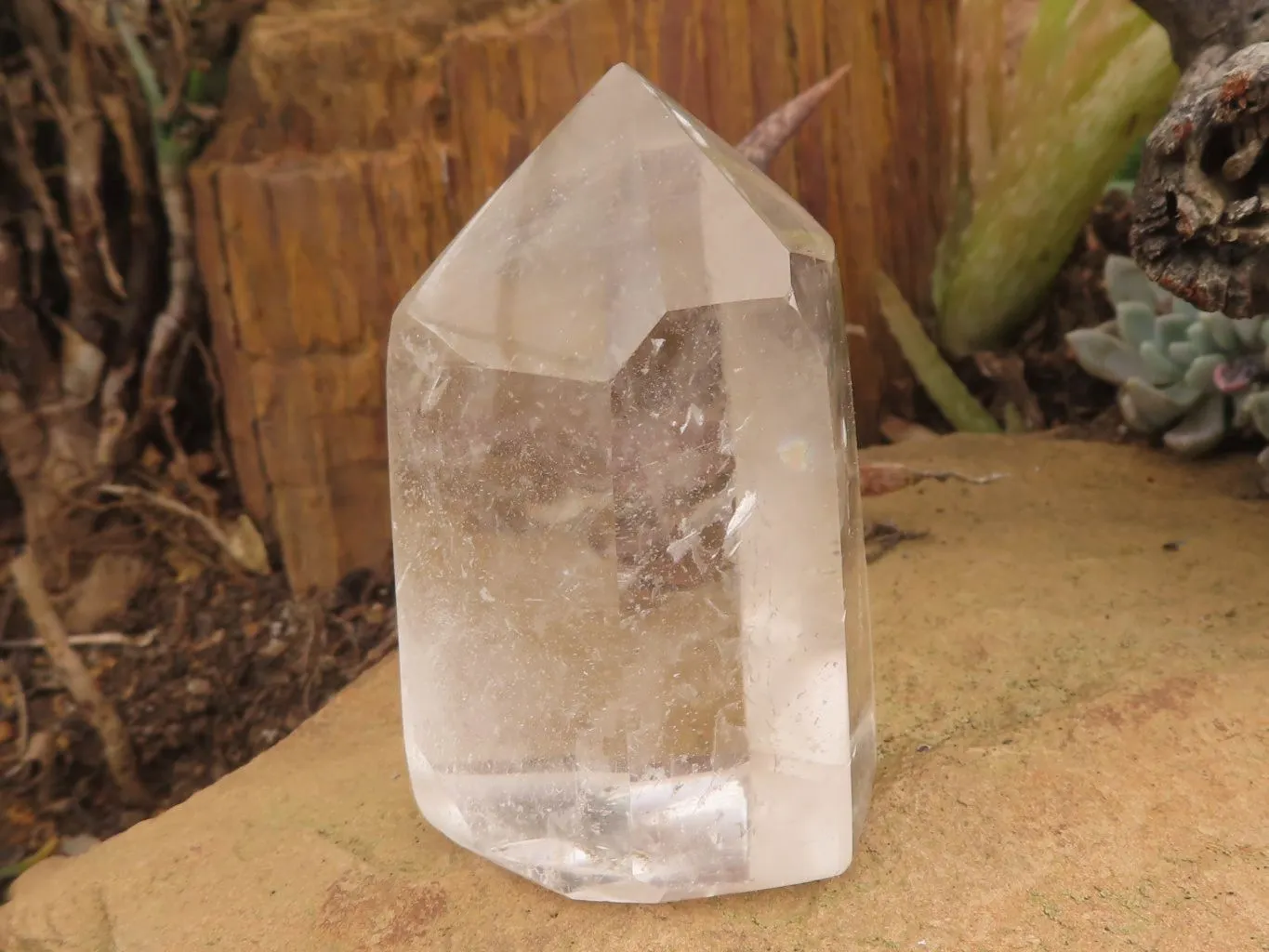 Polished Clear Quartz Crystal Points x 4 From Madagascar