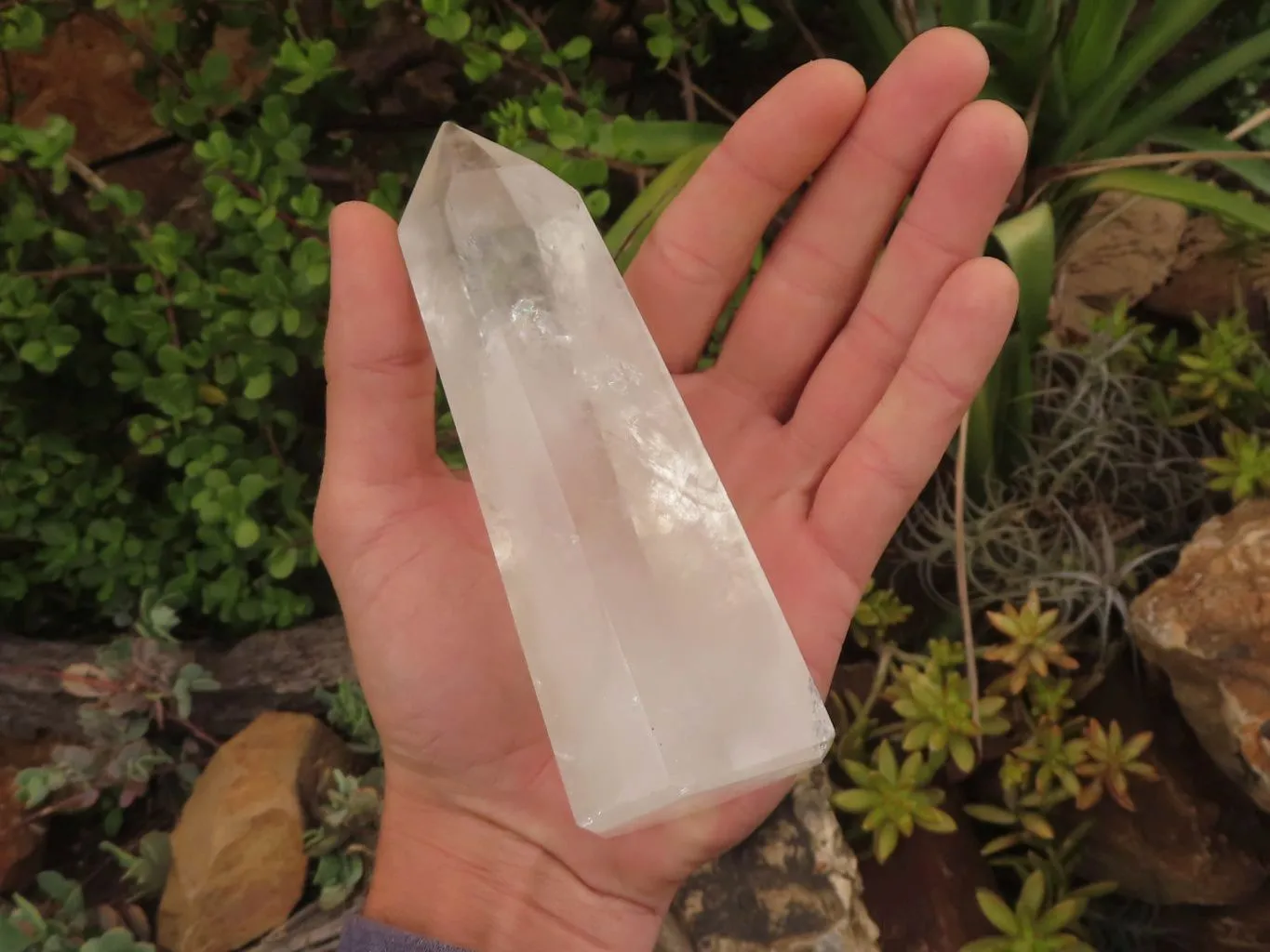 Polished Clear Quartz Crystal Points x 4 From Madagascar