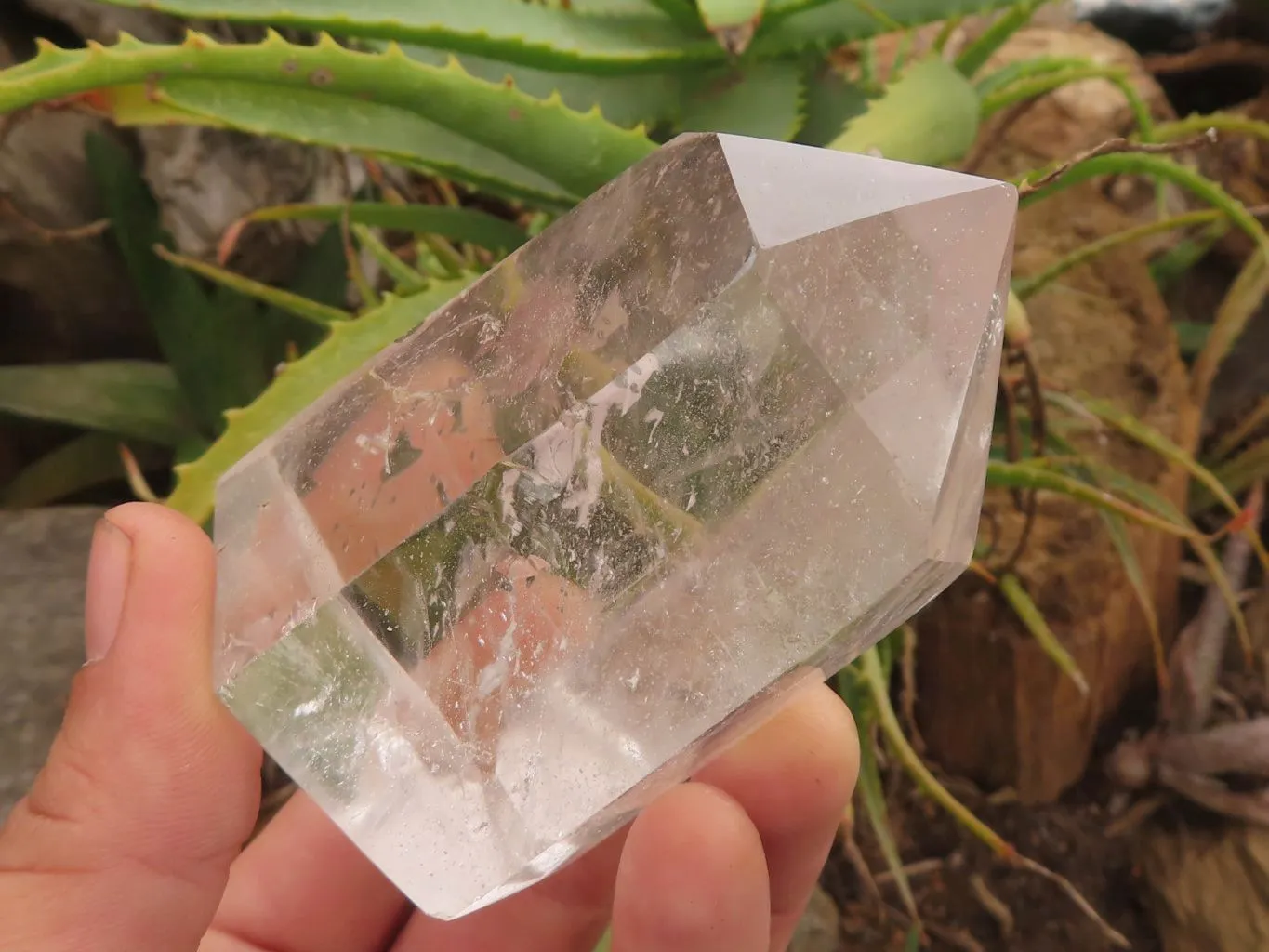 Polished Clear Quartz Crystal Points x 4 From Madagascar