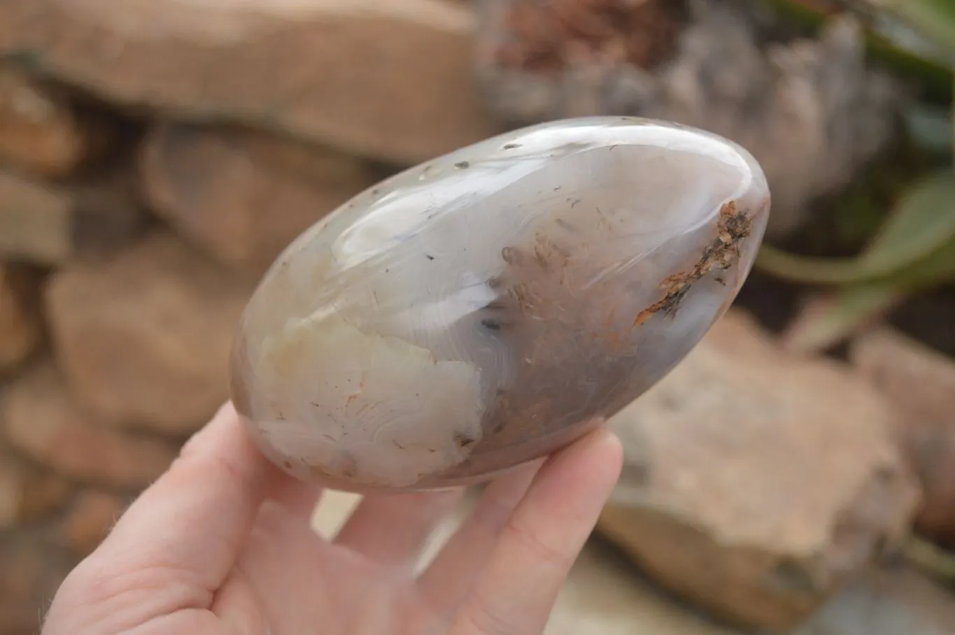 Polished Gorgeous Agate Standing Free Forms x 2 From Madagascar