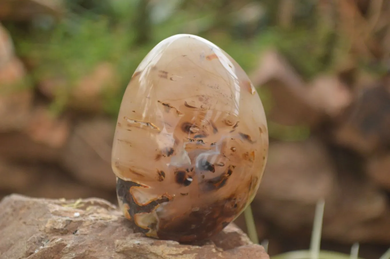 Polished Gorgeous Agate Standing Free Forms x 2 From Madagascar