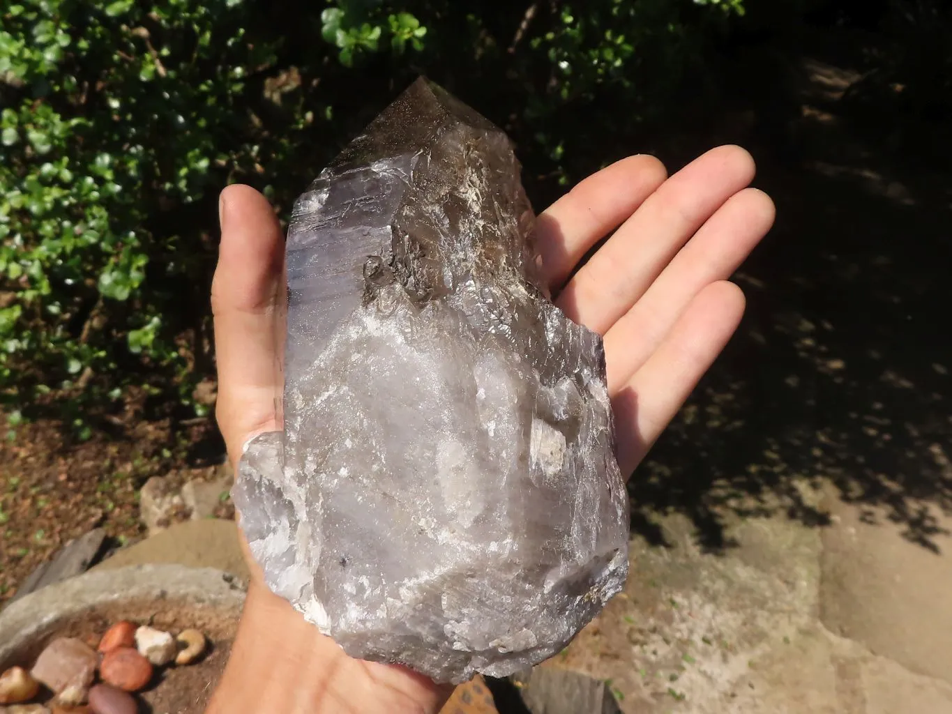 Polished Large Smokey Quartz Crystals  x 2 From Mulanje, Malawi