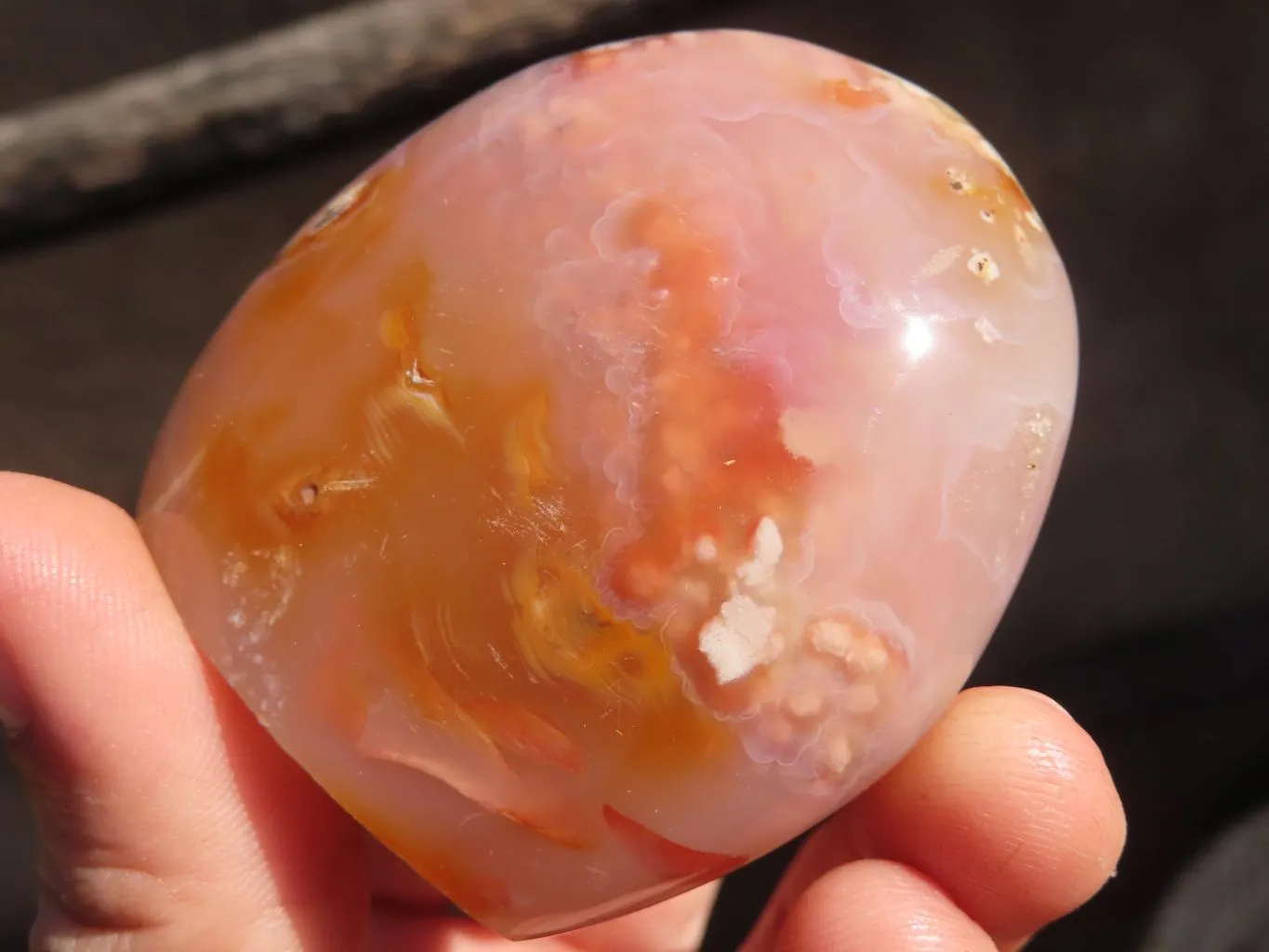 Polished Ocean Flower Agate Standing Free Forms  x 12 From Antsahalova, Madagascar