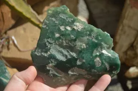 Polished One Side Polished Emerald Mtorolite Plates  x 4 From Zimbabwe