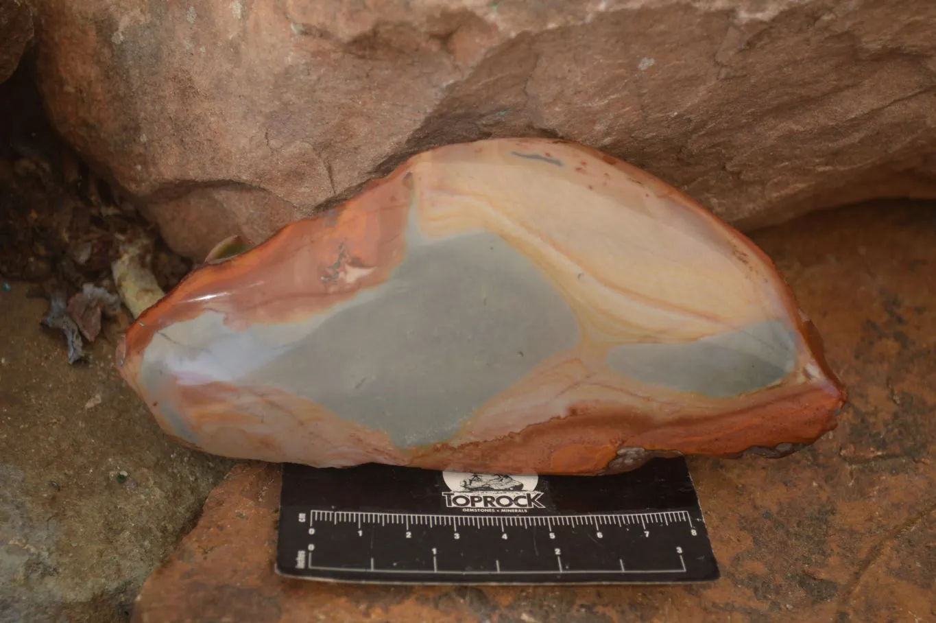 Polished  One Side Polished Polychrome Jasper Nodules  x 3 From Madagascar