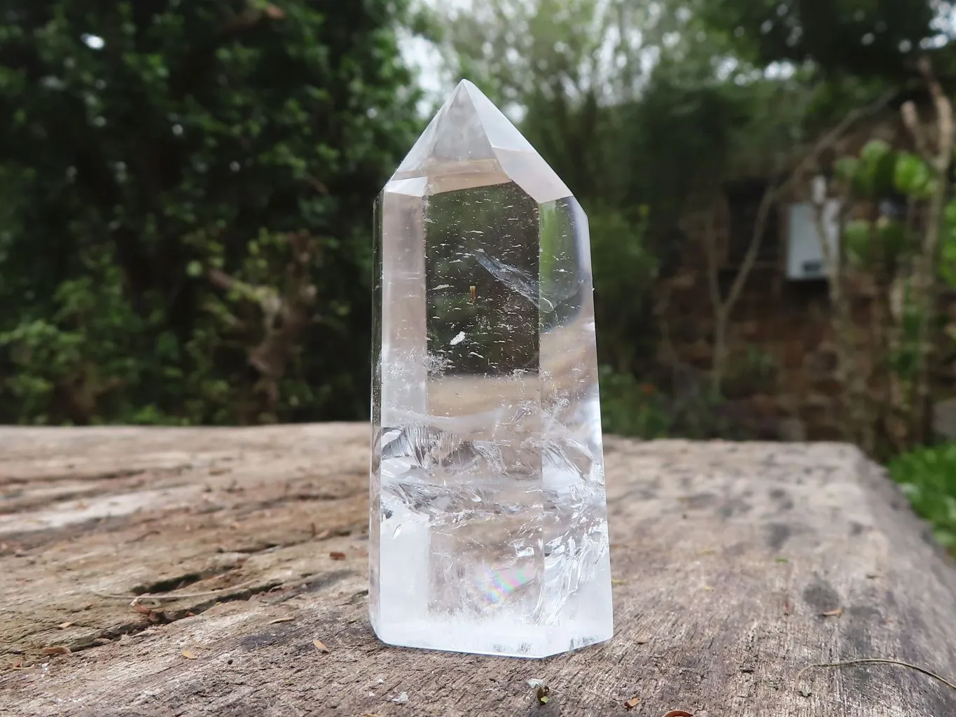 Polished Optic Wispy Smokey Phantom Quartz Points x 12 From Madagascar