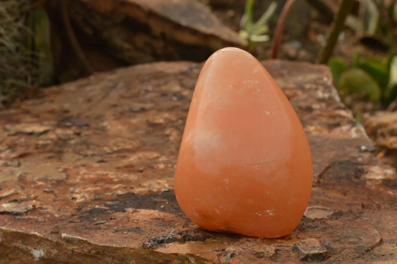 Polished Orange Twist Calcite Standing Free Forms  x 4 From Maevantanana, Madagascar