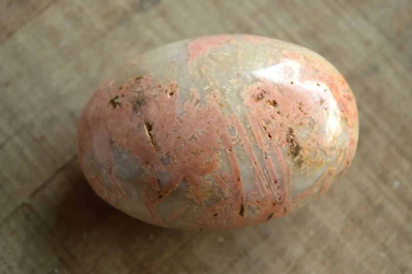 Polished Peachy Runestone Feldspar Gallets x 12 From Kings Ranch, Zimbabwe