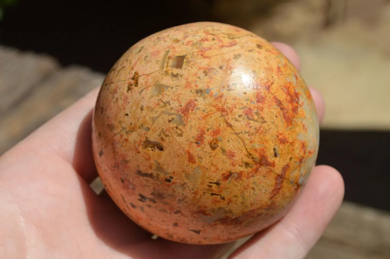 Polished Peachy Runestone Feldspar Gallets x 12 From Kings Ranch, Zimbabwe