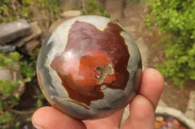 Polished Polychrome Jasper Spheres x 6 From Madagascar