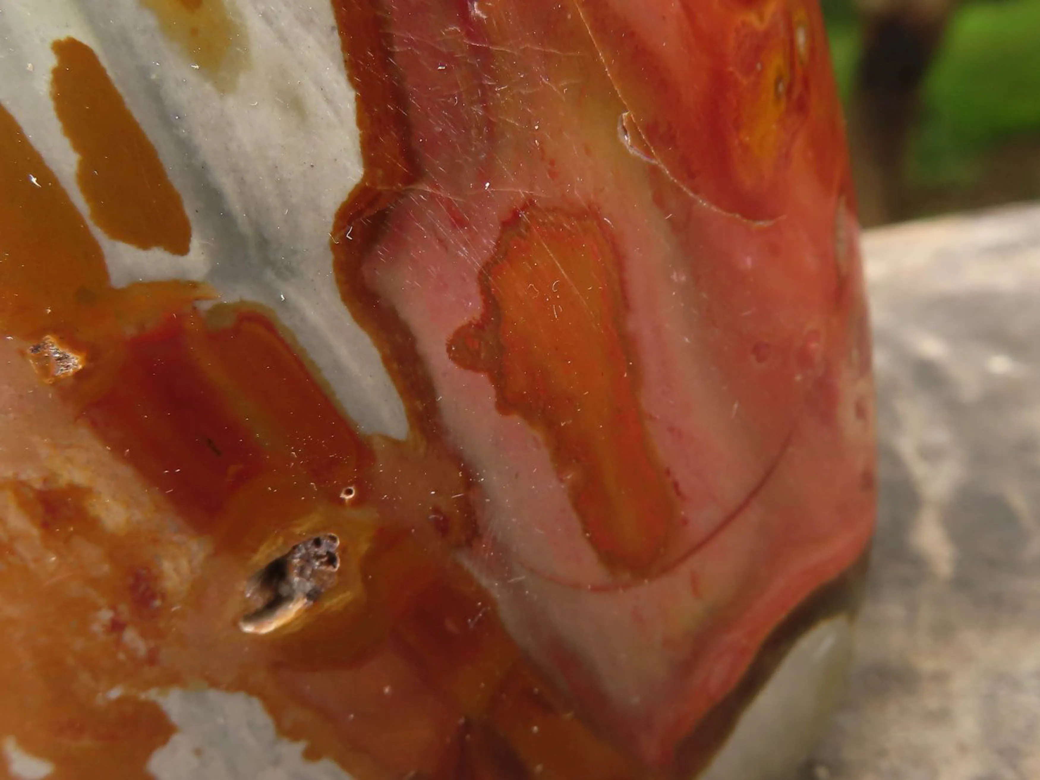 Polished Polychrome / Picasso Jasper Standing Free Forms  x 3 From Madagascar