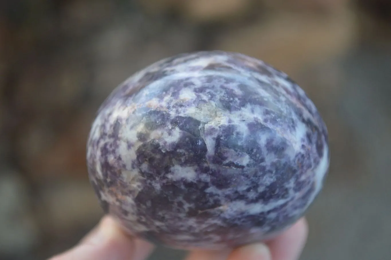 Polished Purple Lepidolite Free Forms  x 3 From Zimbabwe