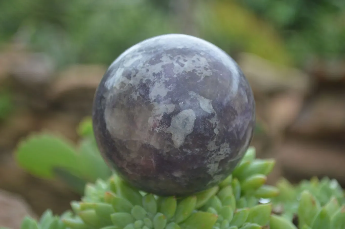 Polished Purple Rubellite Spheres (Some With Rubellite) x 6 From Madagascar