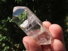 Polished Small Double Terminated Clear & Rainbow Veil Quartz Crystals x 24 From Madagascar