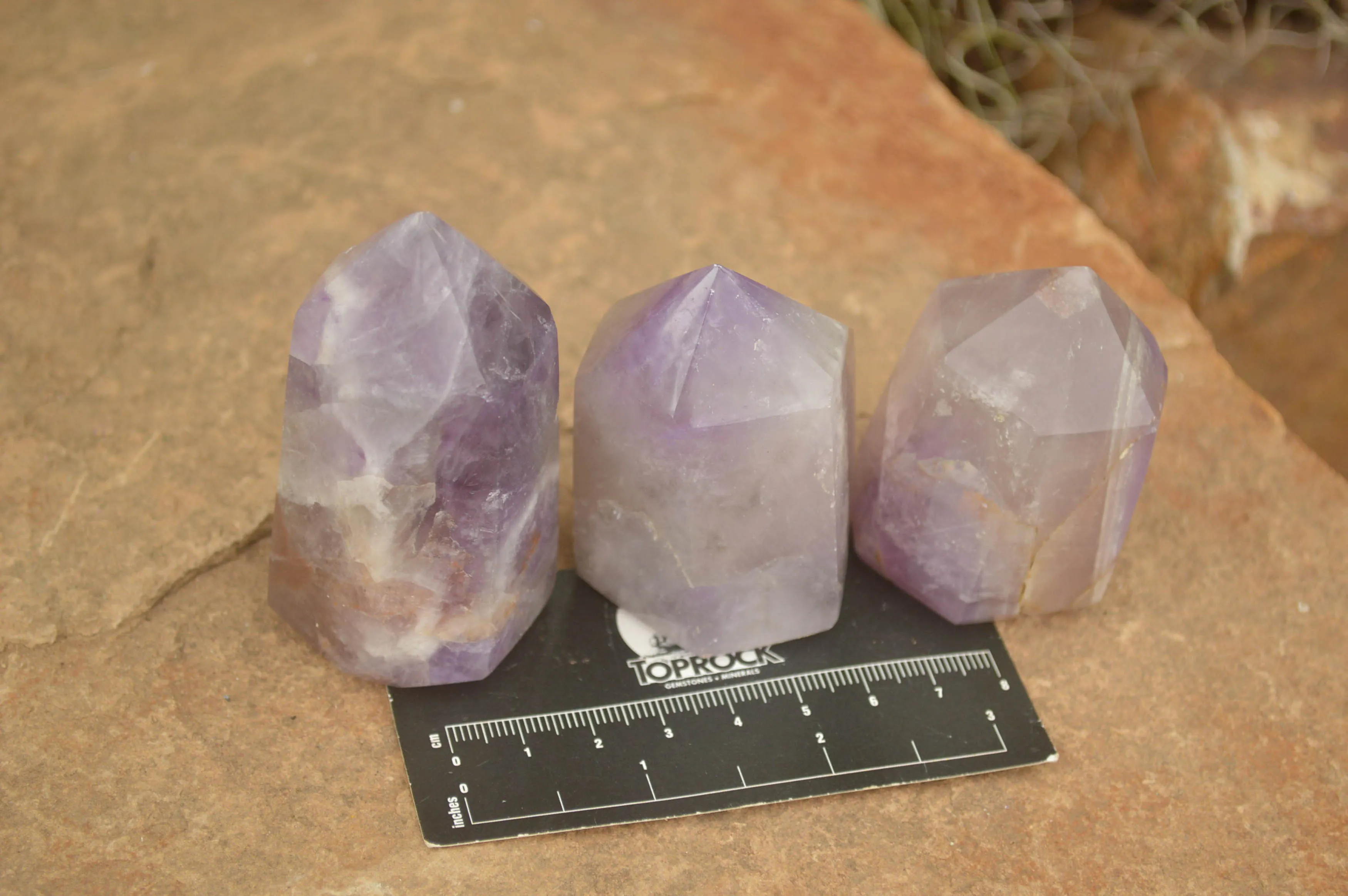 Polished Smokey Amethyst Points x 12 From Madagascar