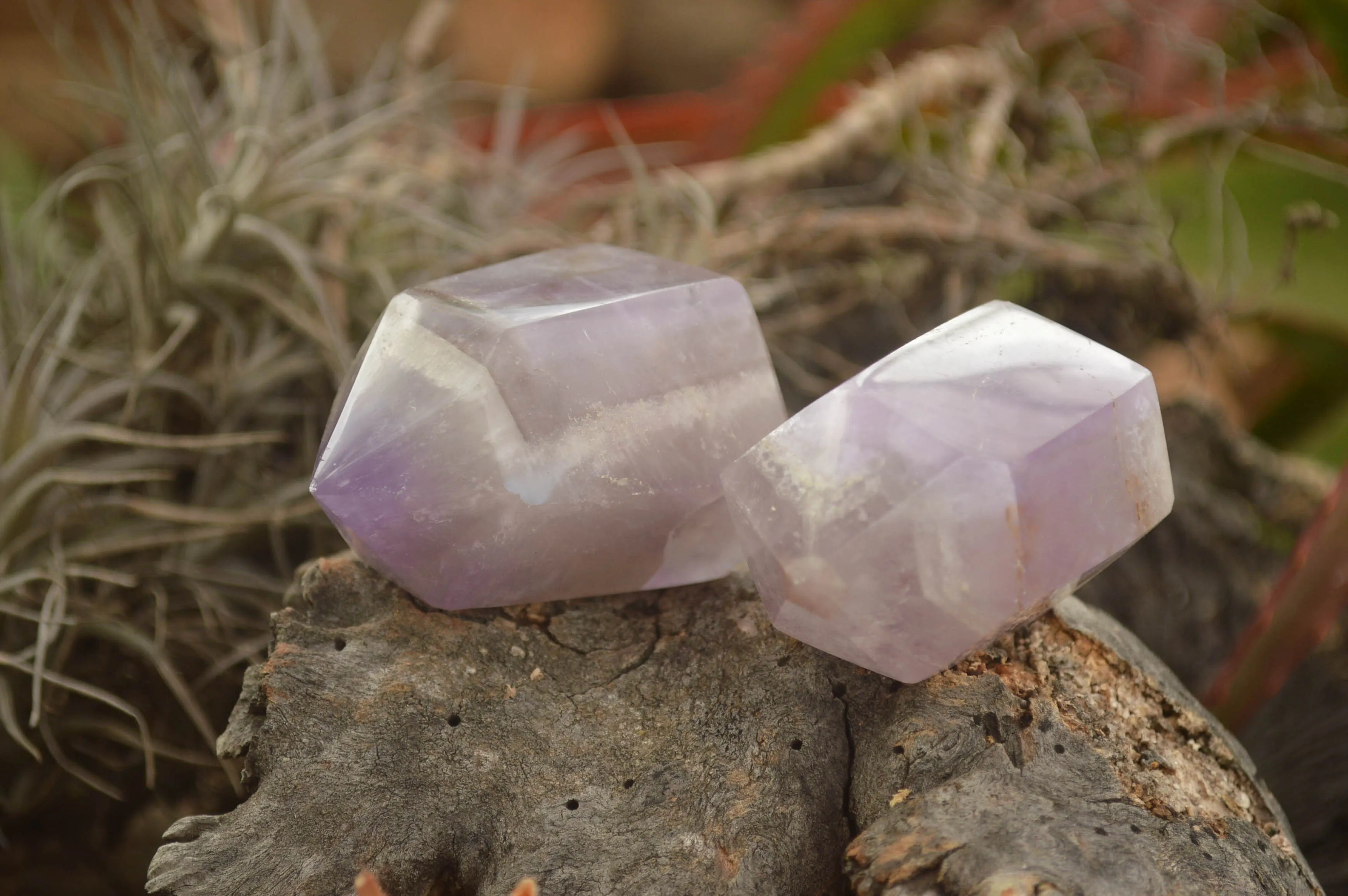 Polished Smokey Amethyst Points x 12 From Madagascar