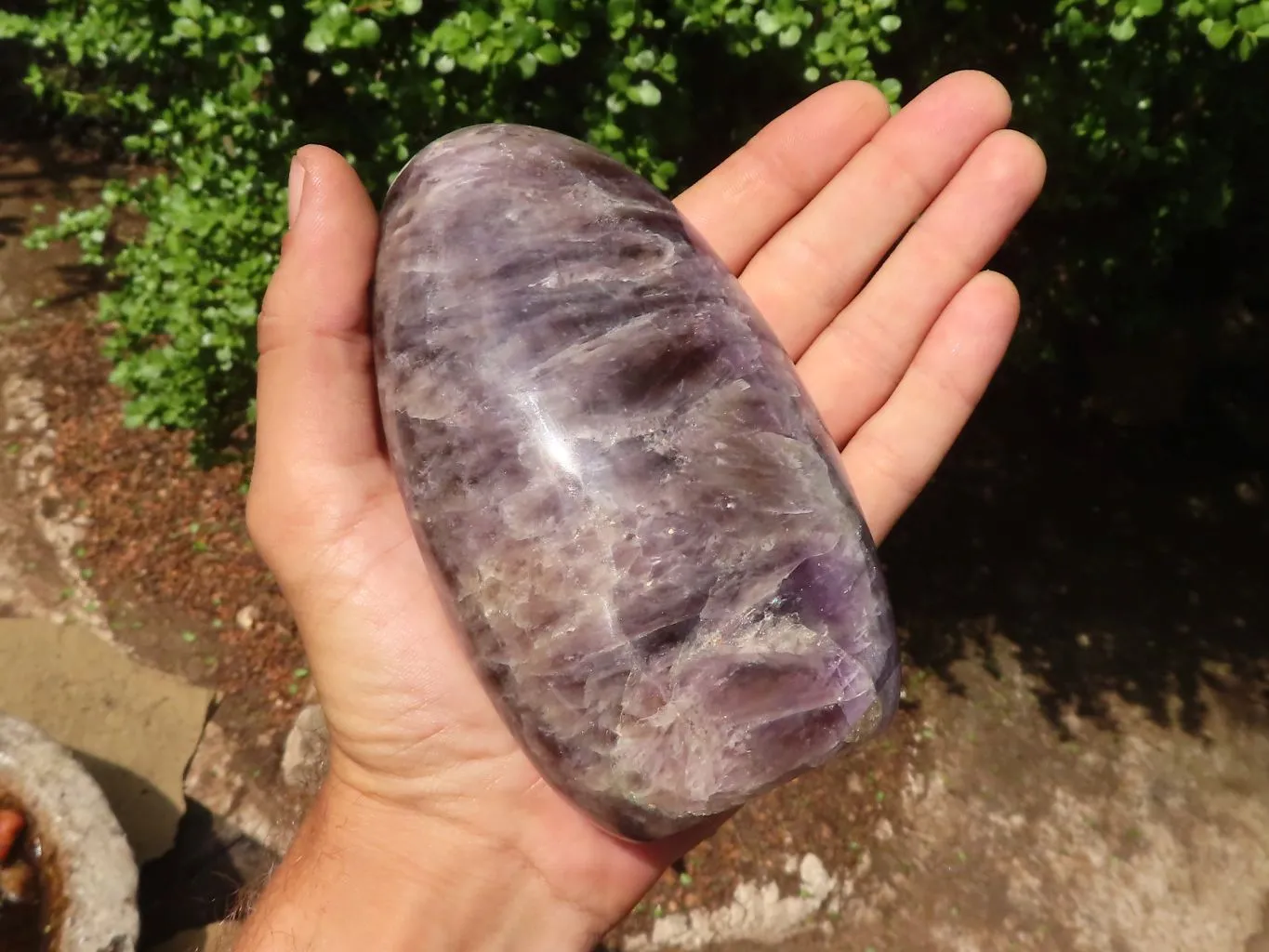 Polished Smokey Dream Amethyst Standing Free Forms x 2 From Madagascar