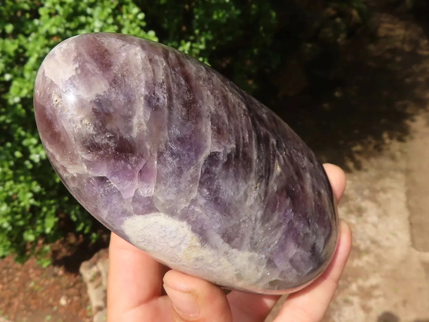 Polished Smokey Dream Amethyst Standing Free Forms x 2 From Madagascar