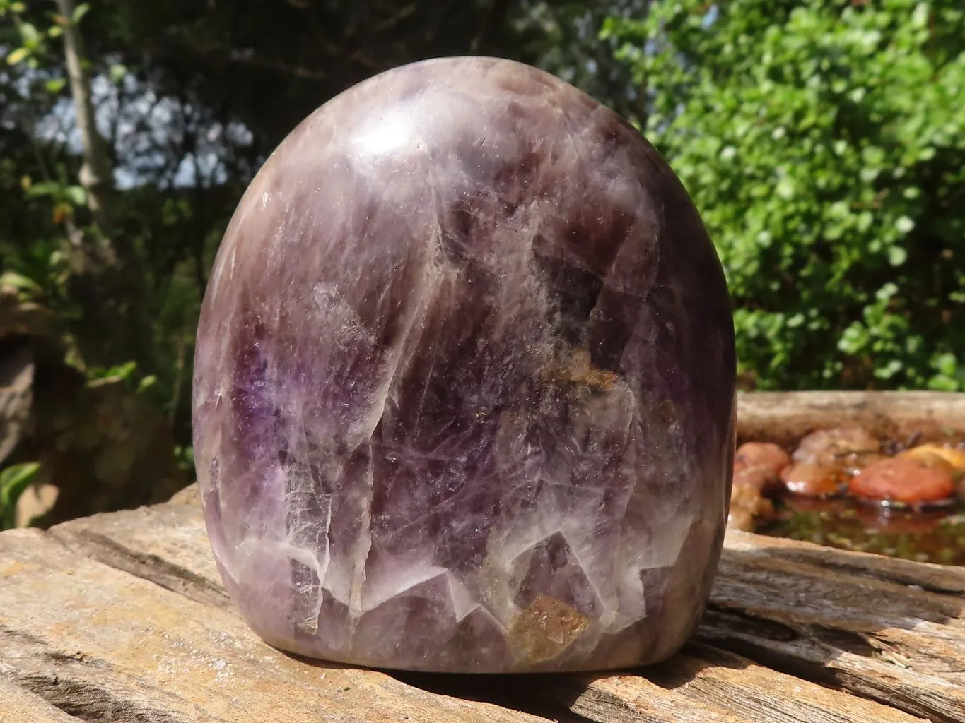 Polished Smokey Dream Amethyst Standing Free Forms x 2 From Madagascar