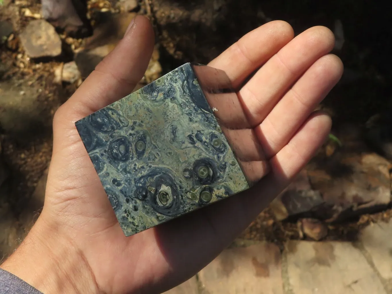 Polished Stromatolite / Kambamba Jasper Cubes (Corners Cut To Stand) x 4 From Mahajanga, Madagascar