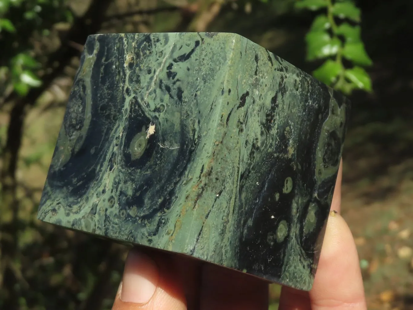 Polished Stromatolite / Kambamba Jasper Cubes (Corners Cut To Stand) x 4 From Mahajanga, Madagascar